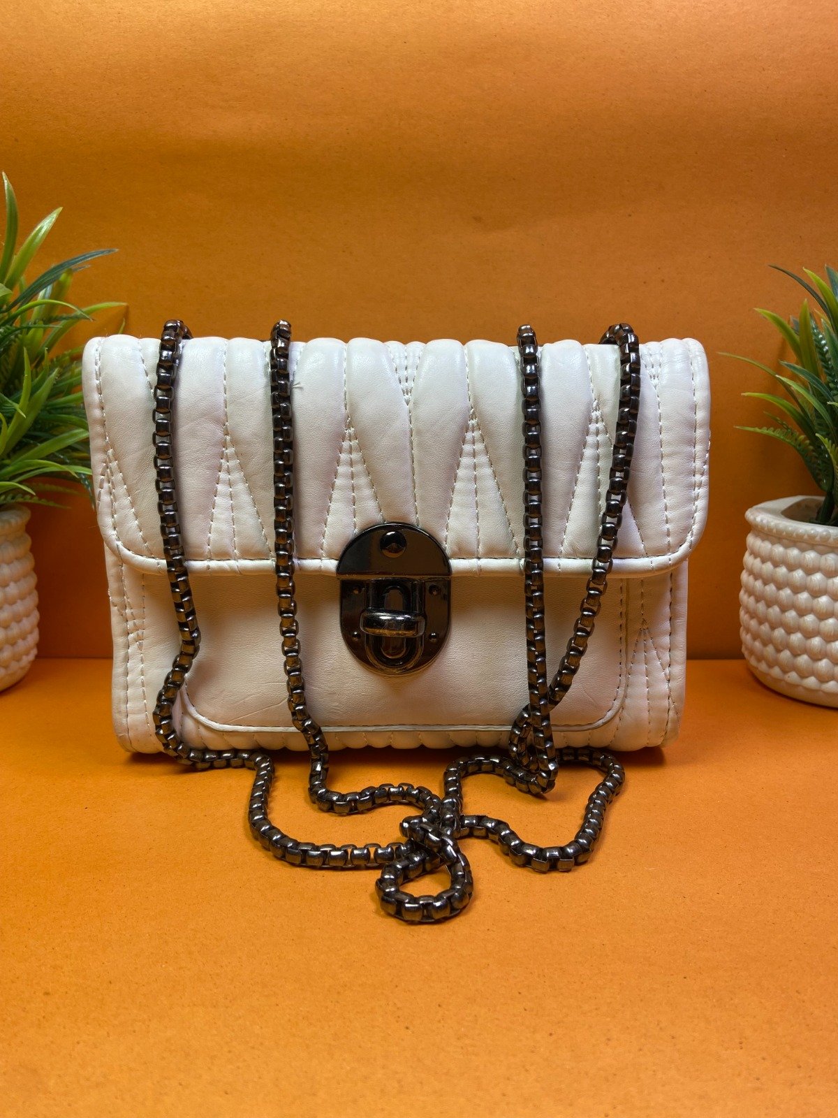 Mango White Crossbody
