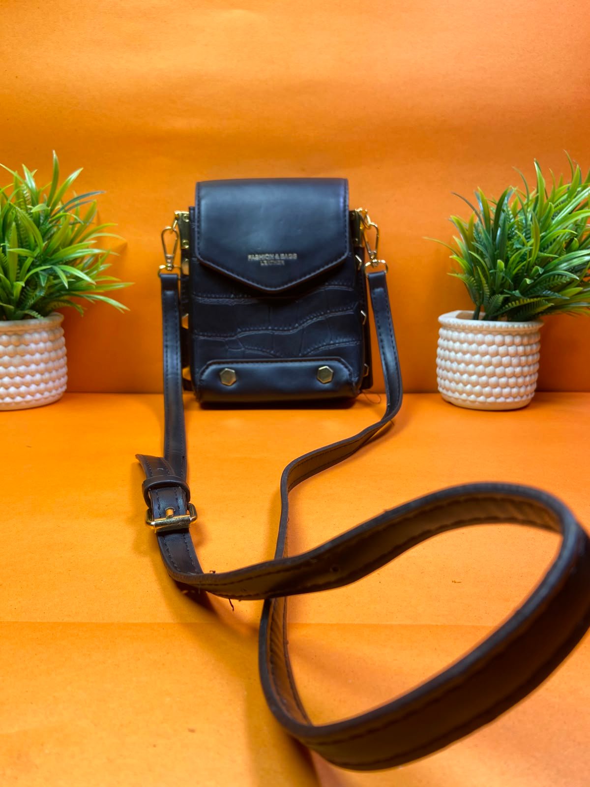 Premium Black Mini Crossbody Bag