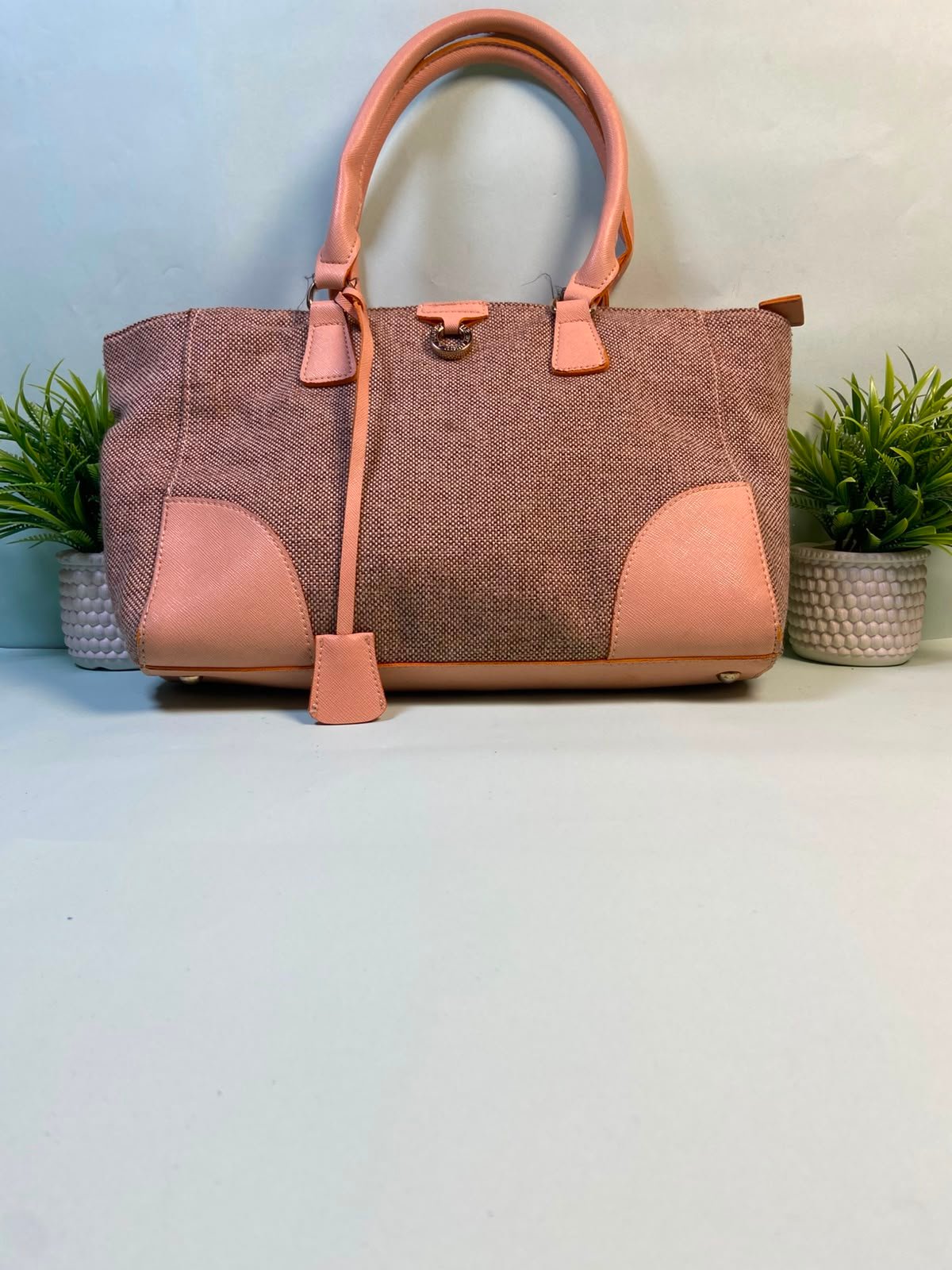 Pink Leather Duffel