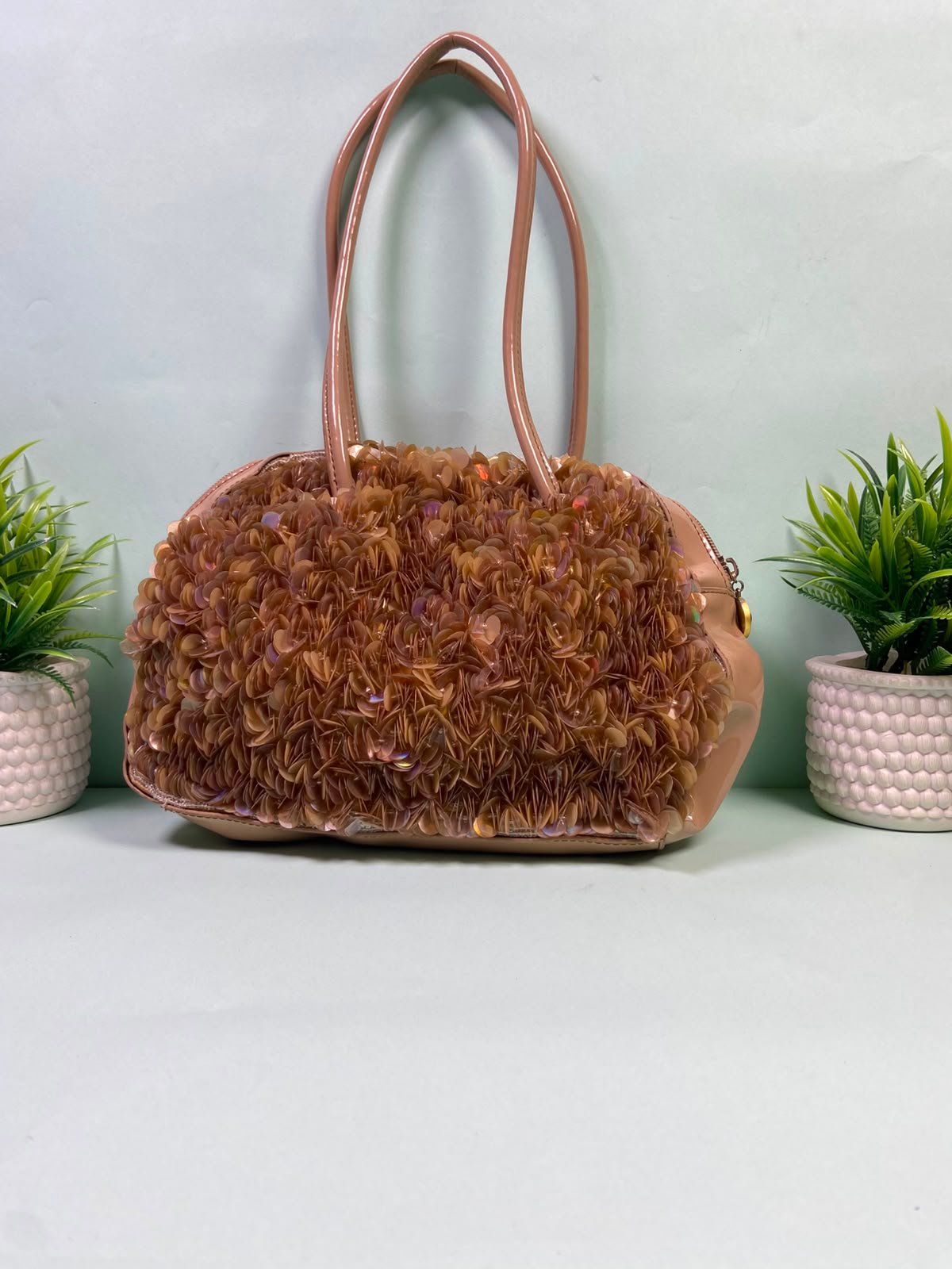 Floral Sequin Handbag