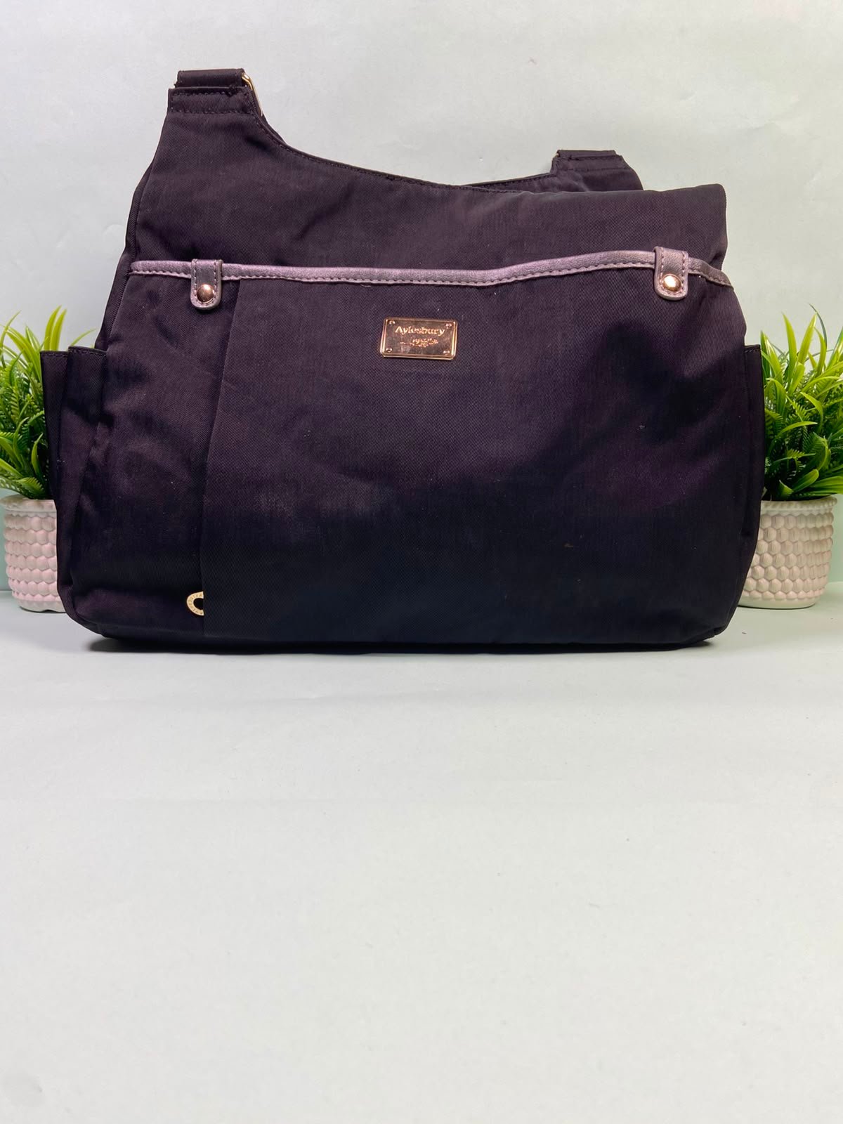 Black Utility Shoulder Bag