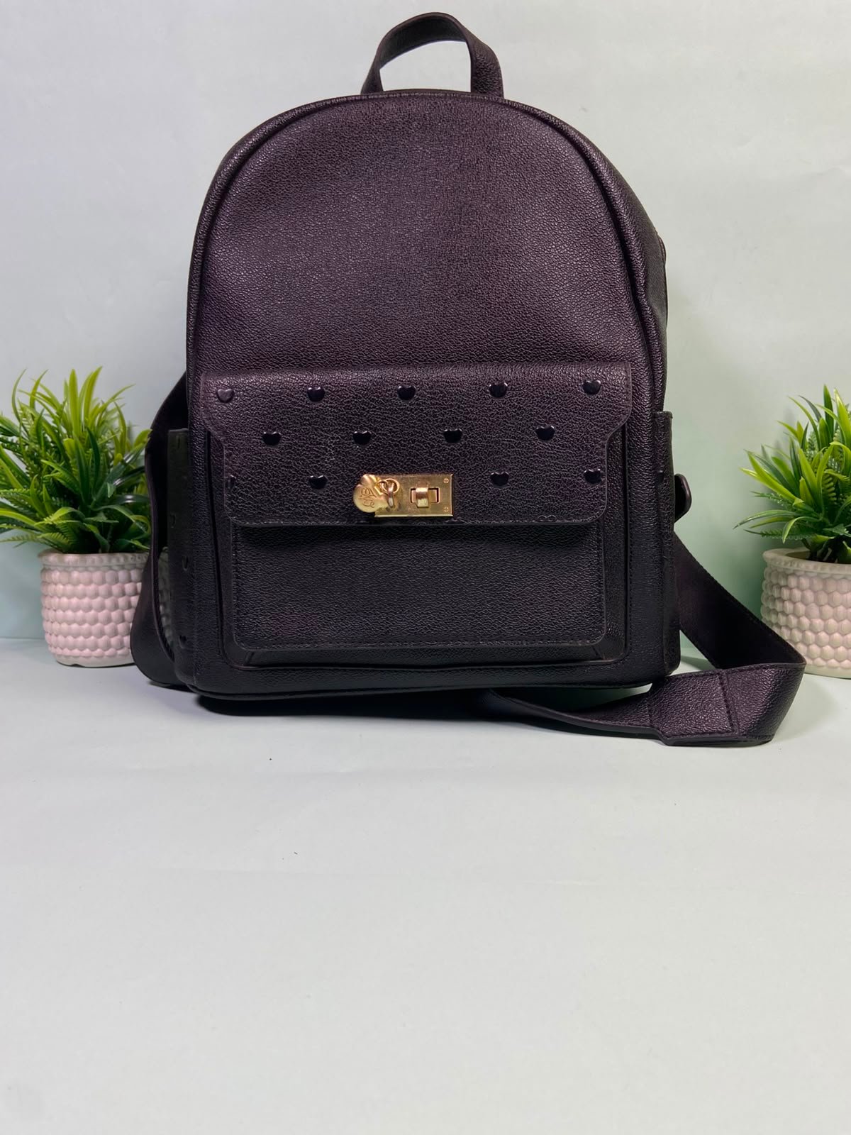 Noir Studded Backpack