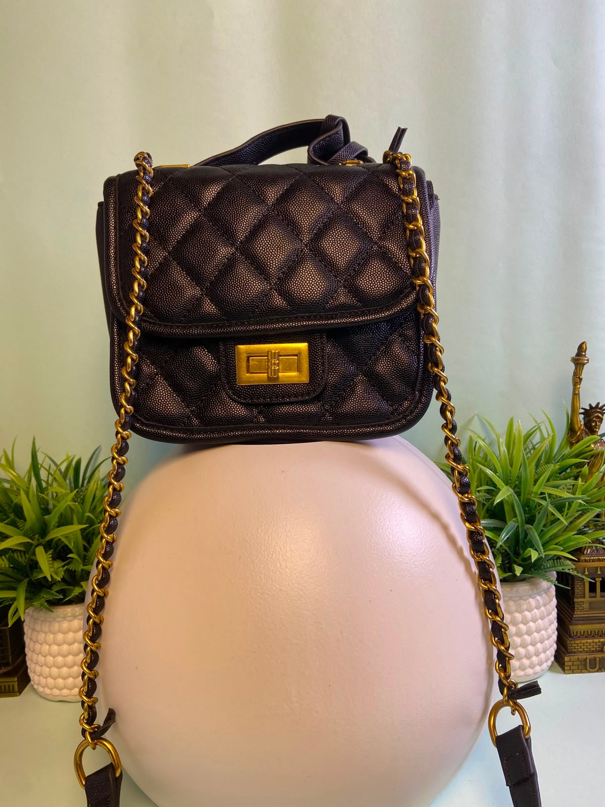Quilted Chain Crossbody Bag