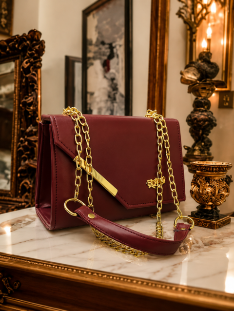 Red Chain Crossbody Bag
