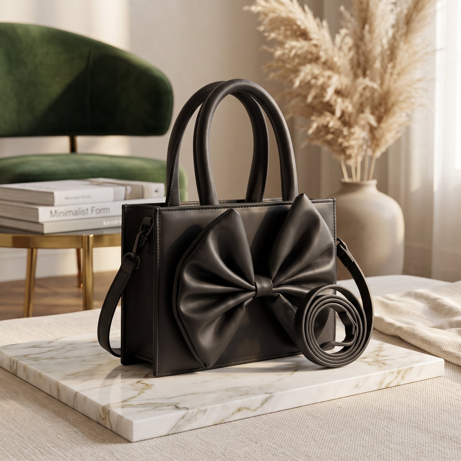 Black Bow Crossbody Bag