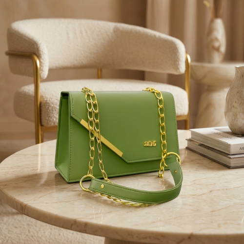 Green Chain Crossbody Bag