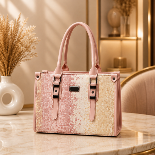 Printed Pink Tote Bag