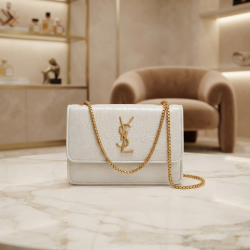 White YSL Crossbody bag