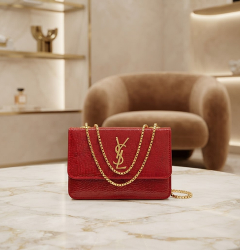 Red YSL Crossbody Bag