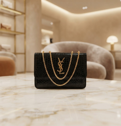 Black YSL Crossbody Bag