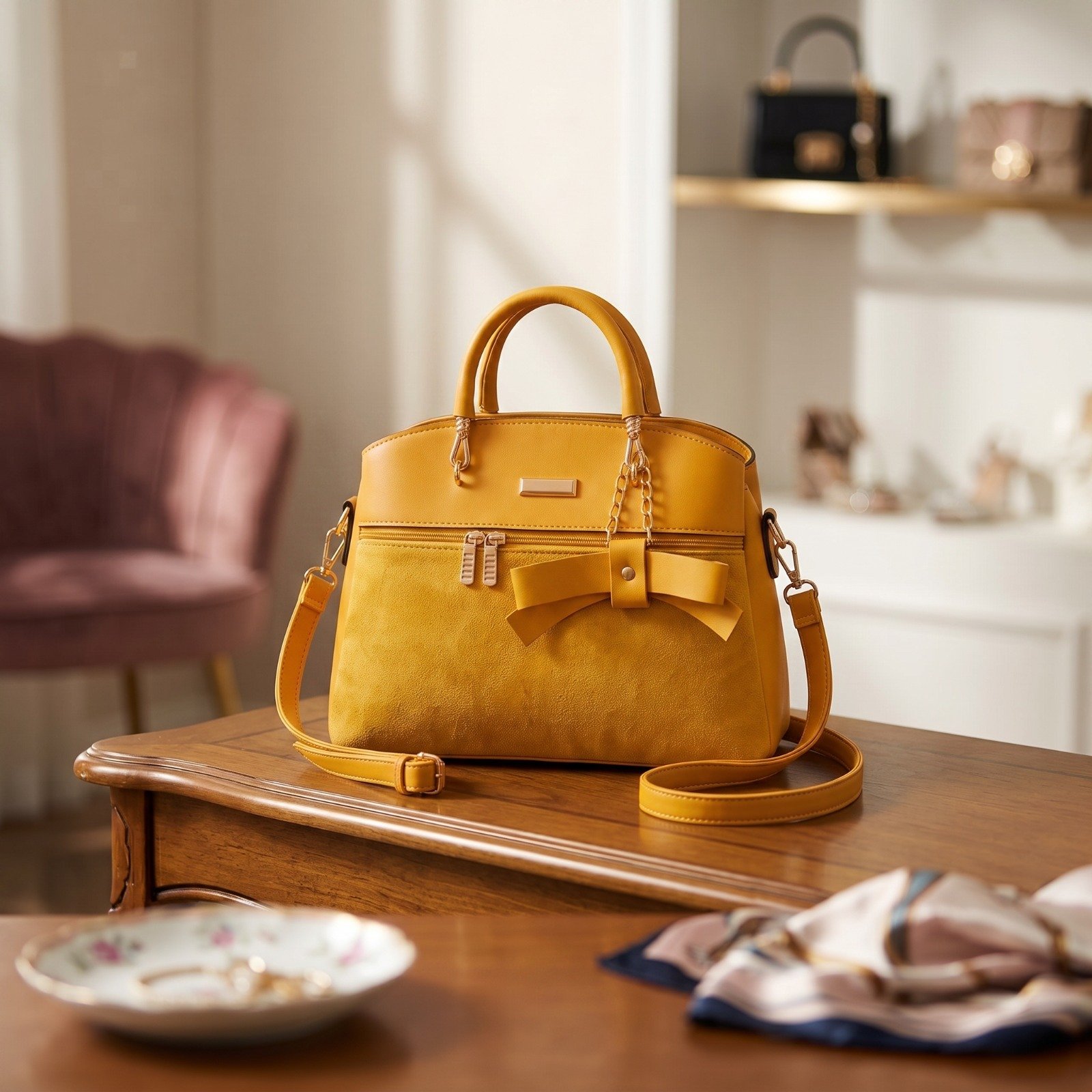 Elegant Velvet Shoulder Bag