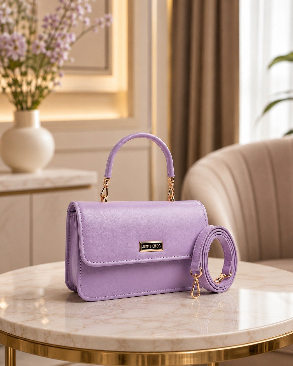 Jimmy Choo Lavender Hand Bag