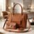 Large Double Zipper Tote Bag