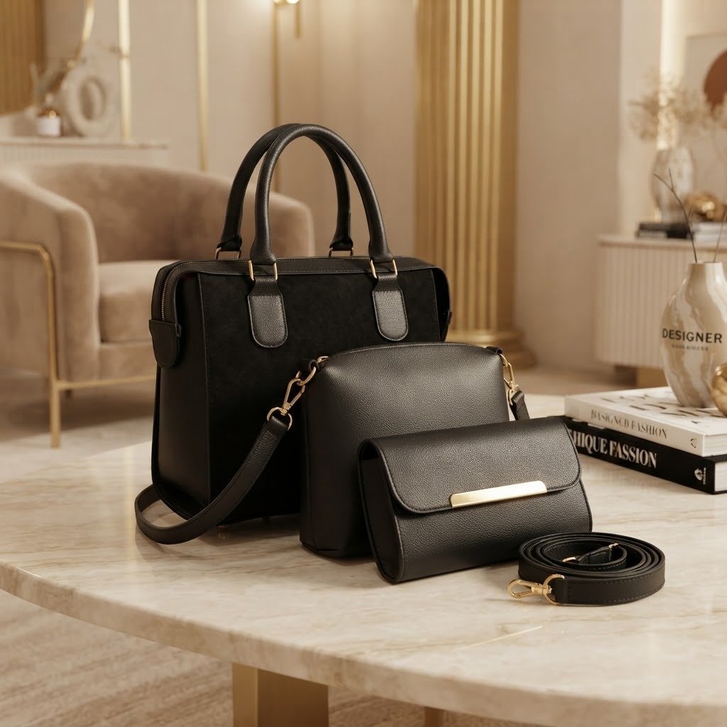 Stylish 3-Piece Tote Bag
