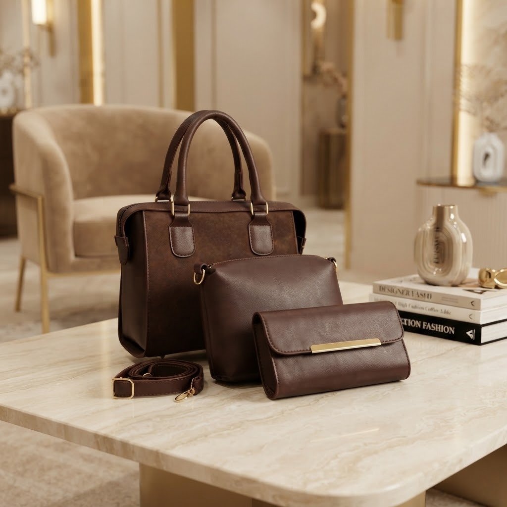 Luxury 3-Piece Tote Bag