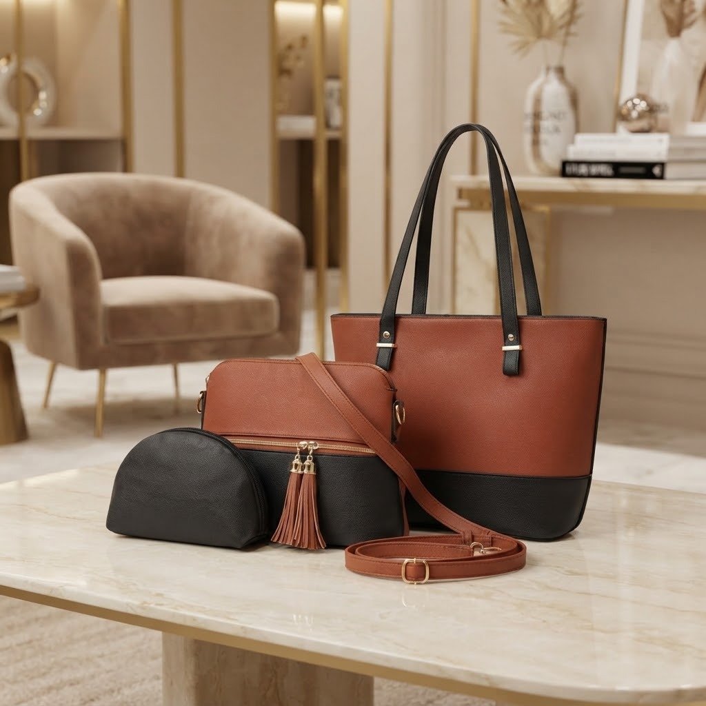 Modern 3-Piece Tote Bag
