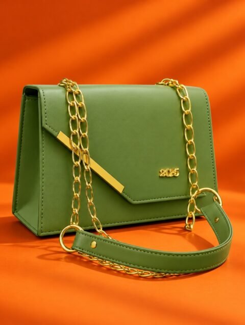 Green Chain Crossbody Bag