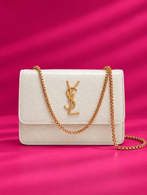 White YSL Crossbody bag