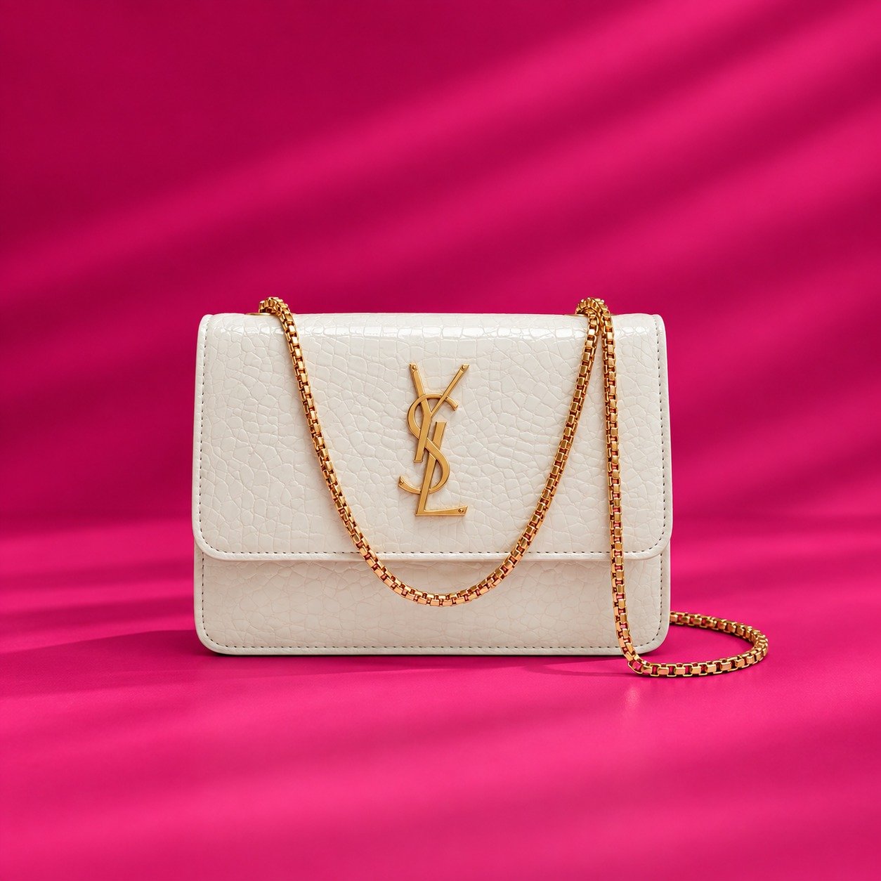 White YSL Crossbody bag