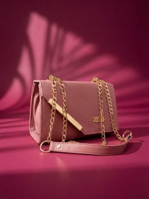 Pink Chain Crossbody Bag