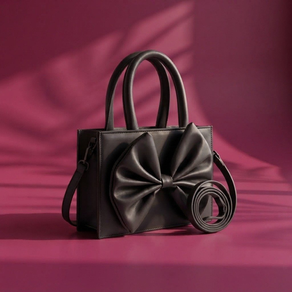 Black Bow Crossbody Bag
