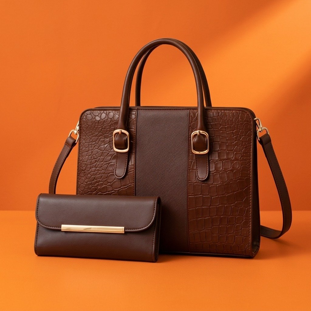 Premium Brown Croc Tote Bag