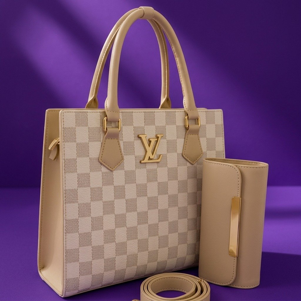 Beige LV Tote Bags