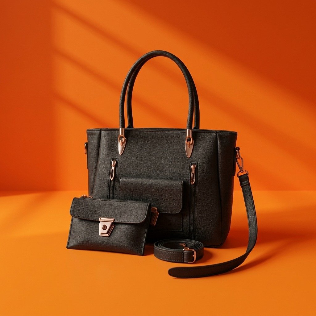 Stylish Double Zipper Tote Bag