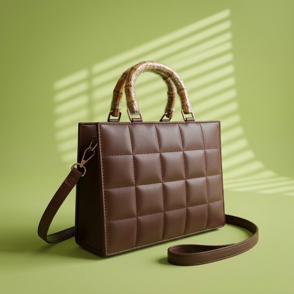 Cross Stich Brown Tote bag
