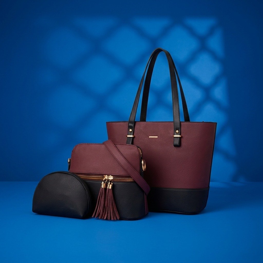 Designer 3-Piece Tote Bag