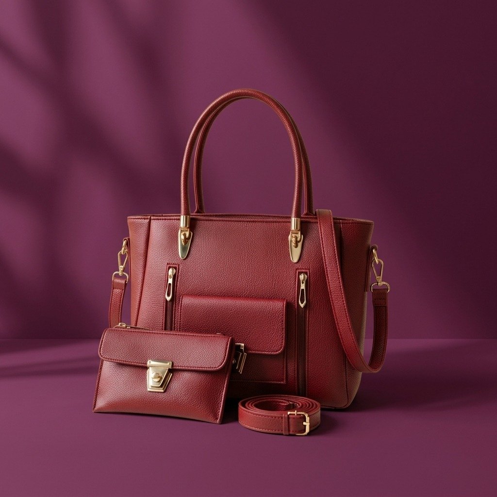 Classic Double Zipper Tote Bag