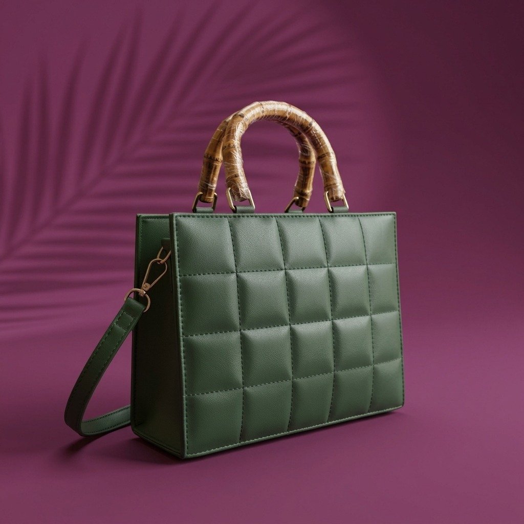 Cross Stich Green Tote bag