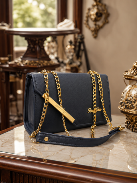 Black Chain Crossbody Bag