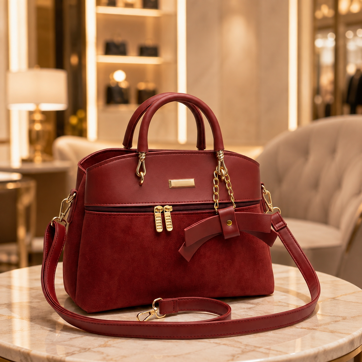 Classic Velvet Shoulder Bag